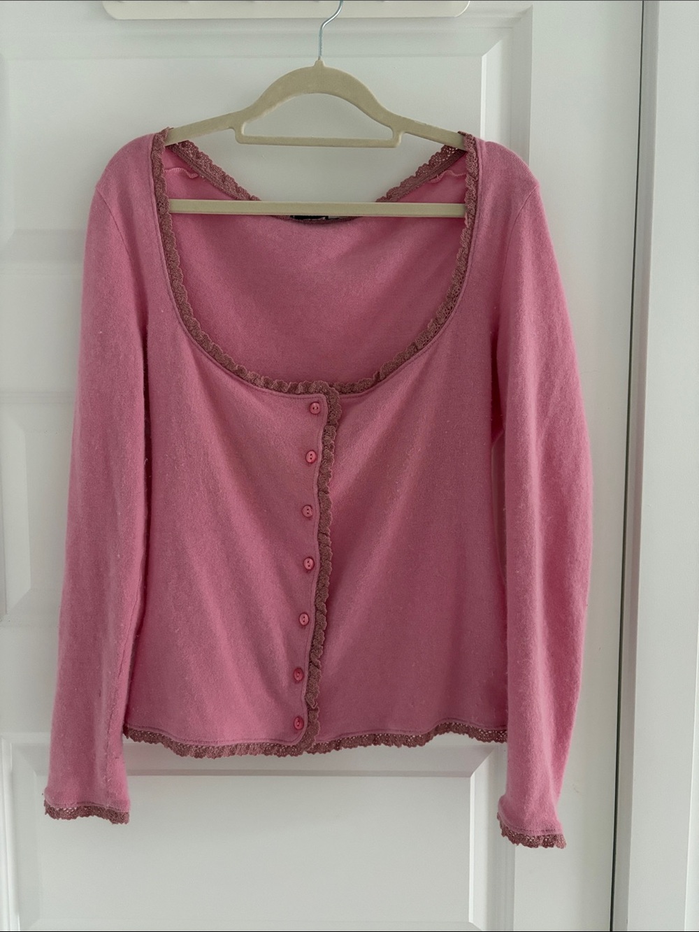 Baby Pink Moschino Cardigan